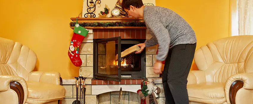 Rusted Metal Fireplace Restoration in Stoneham, Massachusetts
